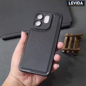 Luxury Case Leather Pro Kamera Black Infinix Smart 9 HD, Infinix Smart 7, dan Infinix Smart 8 Plus