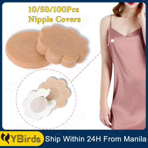 10Pcs/Pack Nipple Breast Covers Disposable Self-Adhesive Nipper Pad Tapes Invisible Nipple Covers for Women Pasties Bras for Women Non-Woven Breast Covers