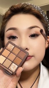 MUGE LEEN 9 Colors Chocolate Eyeshadow Palette Sequins Matte Glitter Waterproof Earth Color Eye Shadow Palette Eye Makeup Cosmetics