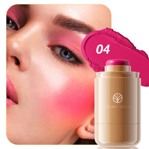 Phấn Má Dạng Thỏi YOUNG VISION 6 Màu Tùy Chọn Lì Tiện Dụng Dưỡng Ẩm Kem Má Hồng Và Môi Kích Thước Bỏ Túi 7.5g