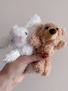 Cute Cartoon Rabbit And Bear Couple Style Clothespins Sweet Animal Design Hat DIY Accessories Fashionable Korean Style Pins