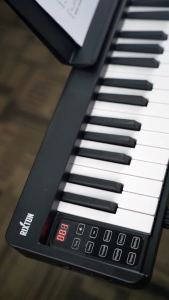 Rixton 61 Keys Foldable Piano Digital Piano Portable Electronic Keyboard Piano for Piano Student Musical Instrument Built in Speaker Sustain Pedal Piano Bag Included