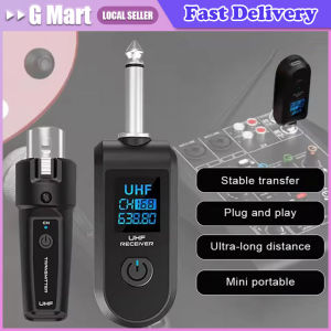 UHF Wireless Microphone Converter XLR Transmitter and Receiver Microphone Wireless System for Dynamic Mic Audio Mixer Guitar