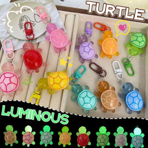 2PCS Cartoon Luminous Turtle Keychain Pendant Glow in-the-dark Cute Creative Animal Car Key Ring Backpack Decoration Accessories Birthday Gifts