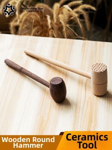 Clay Molding Wooden Hammer Red Wood