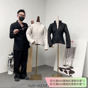 Kylie KHY Womens Short Zipper Cotton Jacket Waist-Cinching Stand Collar Drop002 Series Slim Fit Cotton Coat Street Style