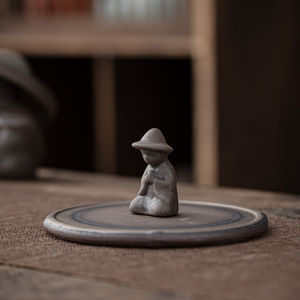 Creative Ceramic Incense Holder Rough Earthenware Tray Indoor Home Use Sandalwood Incense Tray Mosquito Coil Tray Stand