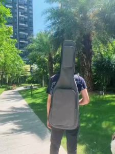 Bass Bag 46 Inch Thickened Waterproof 15mm Pearl Cotton Bass Accessories Double Pockets Double Shoulder Strap