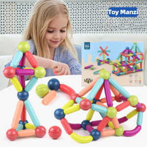Magnetic Building Blocks Toy Children Diy Magnet Sticks Balls Construction Set Games Montessori Educational Toys For Kids Gifts