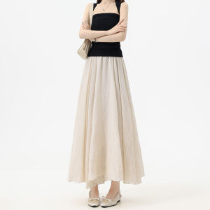 La Chapelle | Cool Blue Shimmering Pleated A-Line Mid-Length Skirt