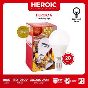 Lampu Heroic LED A 20 Watt / Bohlam LED Lampu Hemat Energi SNI