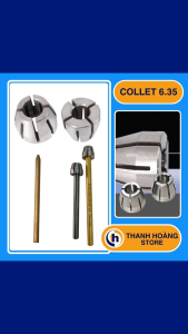 Đầu kẹp mũi cắt tia nuóc kẹp đầu phun cát máy cắt tia nước CNC (waterjet cutting machine) - Retainer Collet 6.35