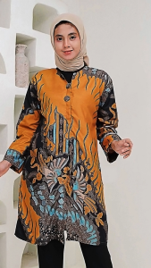 TUNIK BATIK WANITA ATASAN BAHAN HALUS DRESS CANTIK MOTIF MENARIK