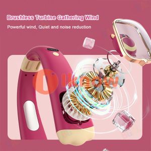 I know (4000mAh)100% Authentic Disney Neck Fans Brushless Three Gears Adjustable Large Wind Volume Portable and Lightweight USB Rechargeable DF7