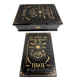 KOTAK MORI PSHT KAYU JATI UKIR LOGO LOVE WARNA (FREE UKIR NAMA) TEMPAT PENYIMPANAN SABUK MORI PENCAK SILAT SETIA HATI TERATE 1922
