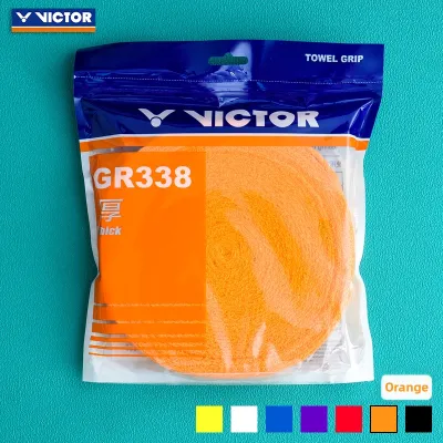 Victor Pure Cotton Badminton Racket Grip Towel 10m Sweat Absorbent Band Gr335 Thin Model Dry Type Damping Sports Fitness