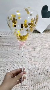 Topper Balon Bentuk Love - Topper Kue Ulangtahun - Acc Cake TOP004 - Gold