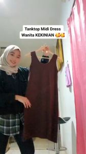 NEW VIORANO - Longdres Singlet Jumbo Wanita Longdress Midi XXL Jumbo Tangtop Cewek Tali Lebar Premium Panjang Bahan Adem / Singlet Tunik Wanita Jumbo Size Super Soft Dalaman Gamis