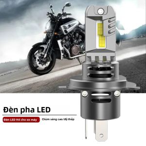 Bóng Đèn Pha Xe Máy H4 LED Hi/Lo Beam Moto Đèn Canbus Tương Thích Cho Yamaha Kawasaki Suzuki - Ánh Sáng Trắng 6000K