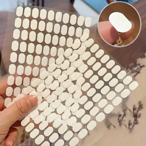LINMANDA 100/300PCS Nail Art Display Stand Double-Sided Nail Tape Transparent Sticker for Art Practice Design Display Rack
