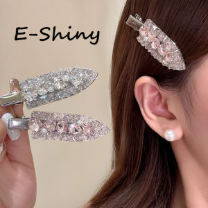 1pcs Sparkly Rhinestones Duckbill Hair Clip for Women Girls Sweet Side Bangs Barrettes Makeup Styling Tools