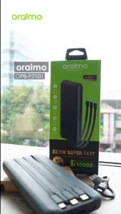 oraimo Powerbank Slice Link Pro OPB-P7101 Kapasitas Nyata 10000Mah 22.5W Pengisian Super Cepat 5 Output 2 Input Kabel Bawaan Micro USB Lightning Type-C Baterai Lcd Charger Power Bank Fast Charging Murah Type C Pawer Bank Real Capacity Built-in Data Cables