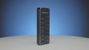 RSHTECH ST07C USB C HUB 7-IN-1 3.2 Gen 2 Type-C Adapter Individual Touch Switches Multiport USB Hubs Splitter for Laptop Macbook