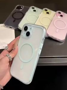 Magnetic Phone Case For iPhone 17 16 15 14 13 12 11 Pro Max MagSafe Clear TPU Bumper Camera Protection Cover