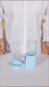 กรงแมวแบบแขวน เครื่องให้น้ำและอาหารสัตว์เลี้ยงอัตโนมัติ เครื่องให้อาหาร ชามข้าว ชามอาหาร หมา แมว กระต่าย อัตโนมัติ