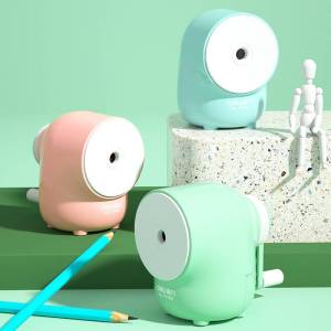 Deli กบเหลาดินสอ Deli 71169 มี 3 สีให้เลือก ชมพู ฟ้า เชียว วัสดุ ABS แกนอัลลอย