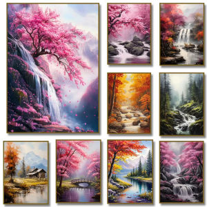 Jigsaw Puzzle 1000Pieces Forest Cabin Scene Brain Teaser Calming Activity Decor Gift