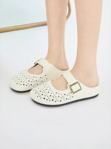 SANFU | Relaxed Breathable Cutout Slip-On Sandals