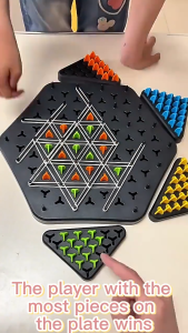 JoyToy Puzzle Segitiga Catur Rantai Geometris Pelatihan Keluarga Mainan Interaktif Mainan Chain Ches/Chain Triangle Multiplayer