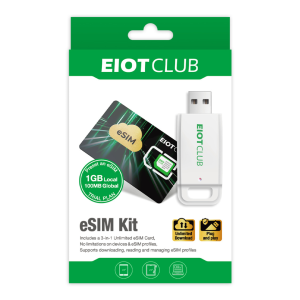 EIOTCLUB eSIM Card and Card Reader Unlimited Download Support for iPhone Samsung Huawei Android Phones Travel & Business