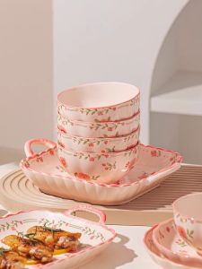 JINGDITAOCI | Cream Style Underglaze Hand-painted Ceramic Dinnerware