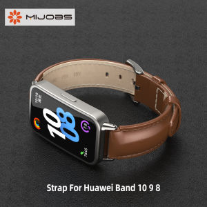 For Huawei Band 10 Leather WatchBand for Huawei Band 10 Smartwatch Strap for Huawei band 9 8 Wristband Replacement Accessories