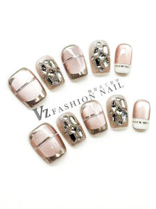Nhựa Trang Trí Móng Tay Thủ Công Meteorite Latte Cats Eye Flash Rhinestone Magic Mirror Powder High-End Simple Nail Art Dán