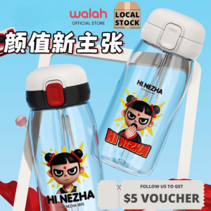 Nezha Sports Large Capacity Water Bottle School Girl Boy Children Kawaii Cute Drinking Cup