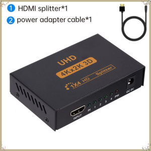 4K X 2K 1 in 4 out HDMI-compatible Splitter Switch UHD Video Switcher Cable Adapter Monitor Laptop PC HDTV Video Setup