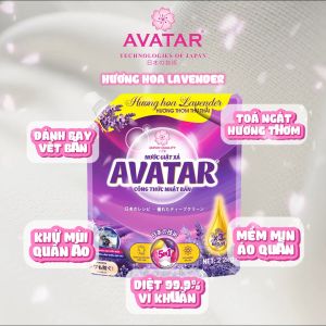 Combo 2 Túi Nước Giặt Xả Vải Avatar Hương Lavender  4Kg