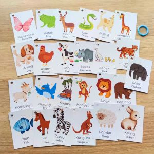 flash cards edukasi anak tema hewan