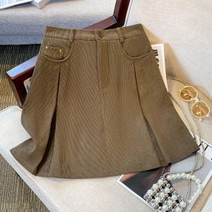 Váy Ngắn Xếp Ly Cạp Cao Cho Nữ Mùa Thu 2025 Váy Chữ a Chống Hở Hang Phong Cách Đại Học Váy Ngắn Xếp Ly Thời Trang Cho Nữ