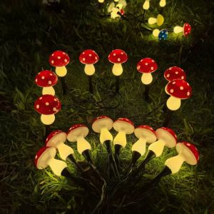 Solar Mushroom Path Light 8 Modes of Outdoor Waterproof LED Lights Landscape Lights for Garden Lawn and Terrace Decoration
