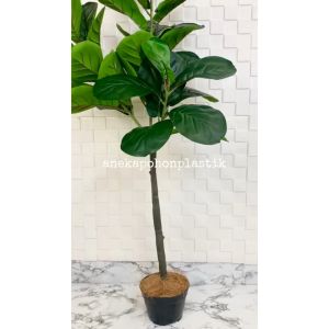 Pohon Imitasi Tanaman Hias Ketapang X3 T140 Latex Artificial Pot Dasar Hitam Dekorasi Rumah