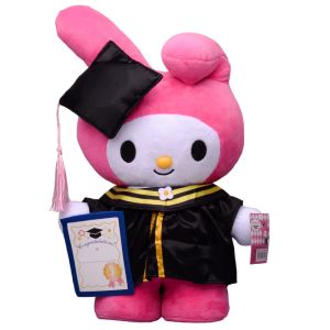 Bandai | 35CM Kawaii Hobby My Melody Kuromi Anime Hello With Hat Large Plush Doll Sofa Pillow 25cm Birthday Graduation Gifts
