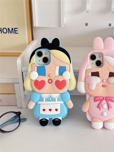 เคสโทรศัพท์ซิลิโคนน่ารักสไตล์เกาหลีสำหรับ iPhone 17 pro Max Apple 16 pro 14 pro ลายน่ารักของน้องหมาป่า ป้องกันการตกหล่น