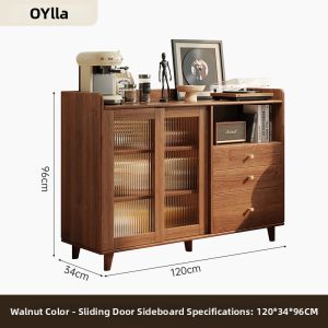 OYIla | Coffee Side Cabinet Display Cabinet Storage Unit Mid-Century Style
