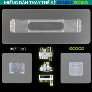 Miếng Dán Thay Thế Kệ Kem Đánh Răng Bàn Chải Hộp Đựng Giấy Treo Tường Nhà Tắm Ecoco Oenon
