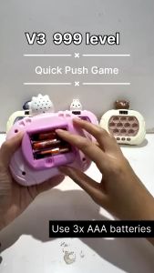 **Malaysia Seller**  English Version Push Game Console Educational Toys Pop It Game Machine Quick Push Games Puzzle Game