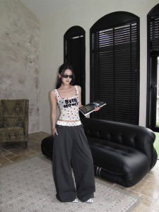 Striped Wide Leg Casual Trousers